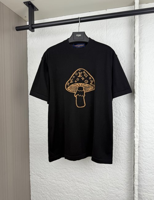 Louis Vuitton Mushroom Knit Short Sleeve T-Shirt