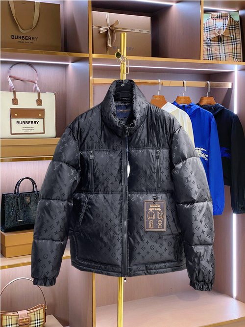 Louis Vuitton Premium Down Jacket with Timeless Logo and Excellent Warmth