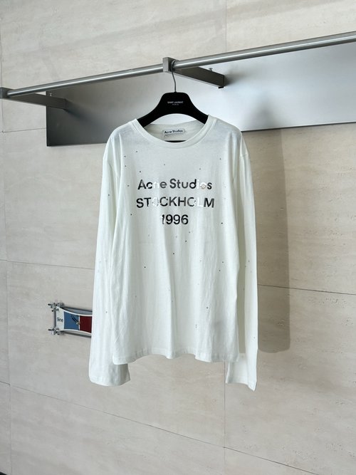 Dior Laser Hot-Fixed Rhinestone Long-Sleeved Top with Good Craft