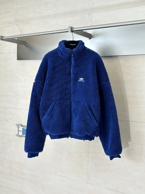Balenciaga Fleece Zipper Jacket for Skiing