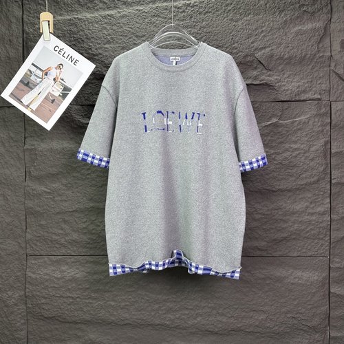 Loewe  Round Neck Knitted Short Sleeve, Soft and Versatile