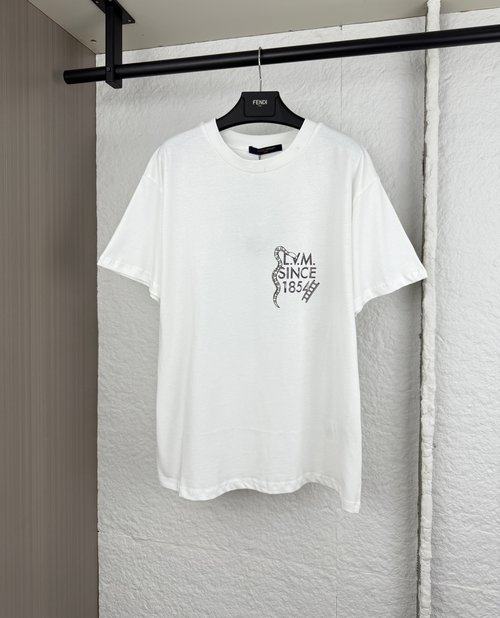 Louis Vuitton Show Checkerboard Snake Print T-Shirt