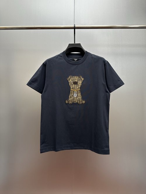 Louis Vuitton New T-Shirt with Custom FF Patch, Comfortable