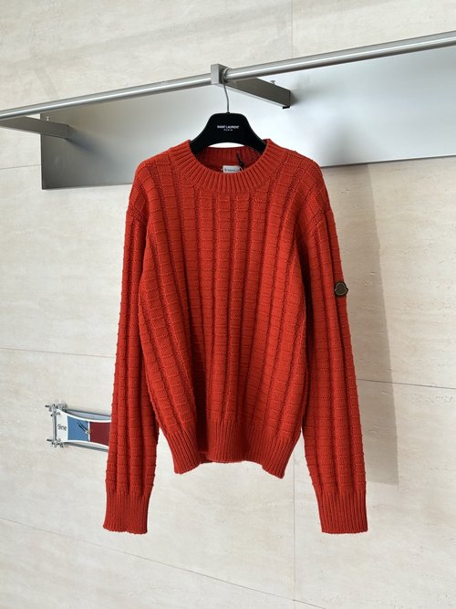 Moncler Relief Knitted Round-Neck Sweater