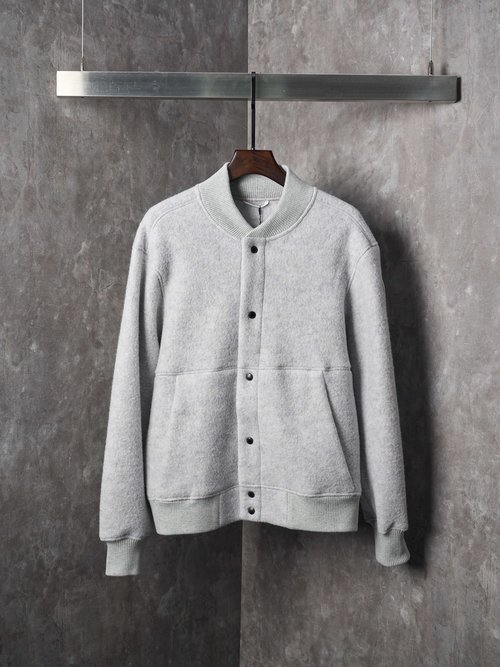 Canada Goose Fleece Emblem Buttoned Wool Blend Jacket