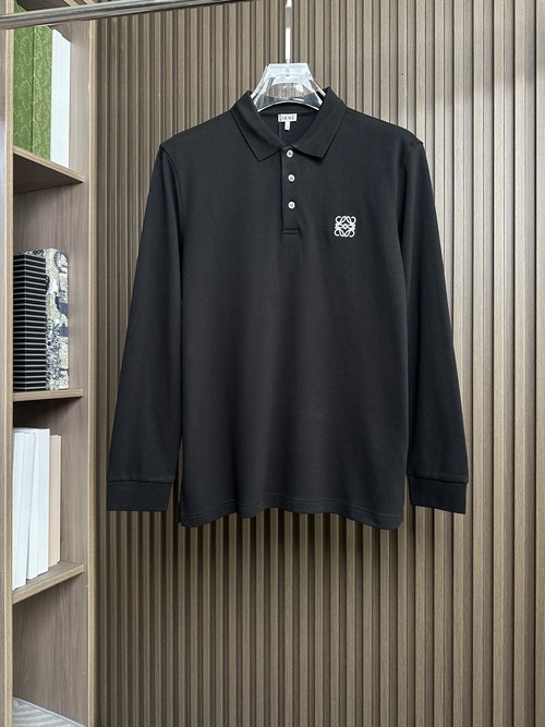 Loewe Black Long-sleeve Polo Shirt
