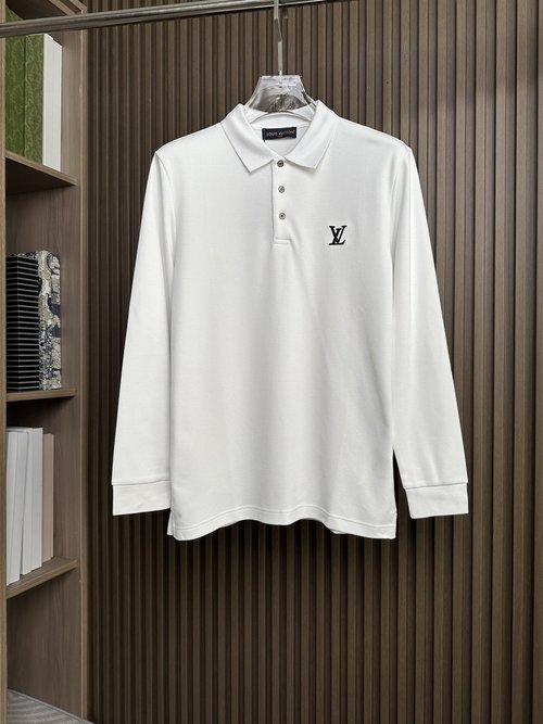 Louis Vuitton Luxurious Long - Sleeve Elegant Polo Shirt