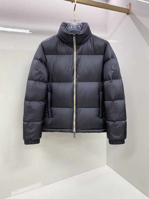 Burberry Waterproof Down Jacket with Grid Design