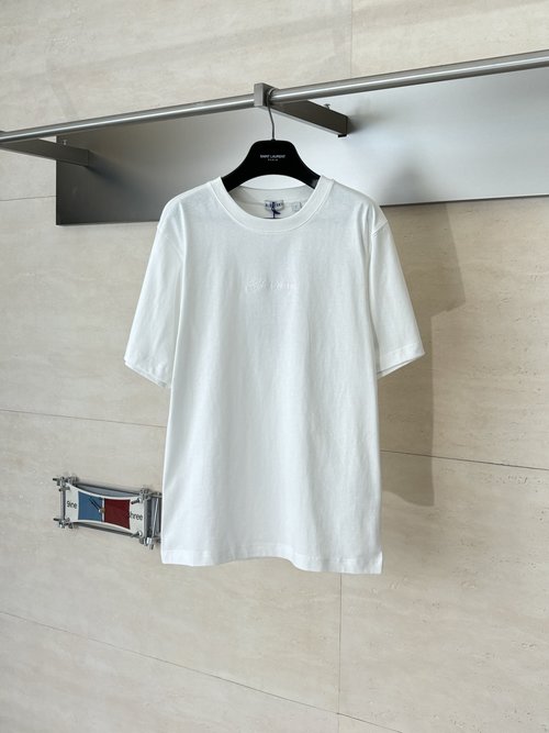 Burberry Cotton Round Neck Short Sleeve with Embroidered Logo