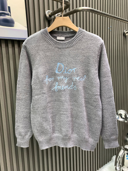Dior Knitted Pullover with Logo Embroidery