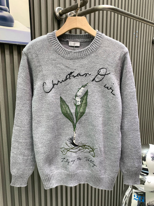 Dior Lily of the Valley Embroidered Handmade Sweater