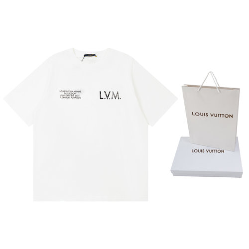 Louis Vuitton Vintage Letter Printed Soft Cotton T-Shirt