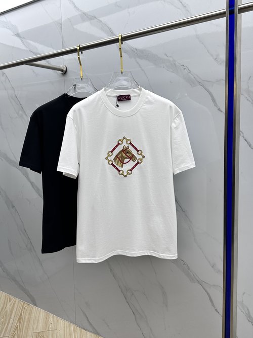 Gucci Embroidered Short Sleeve Shirt with Fashionable Design