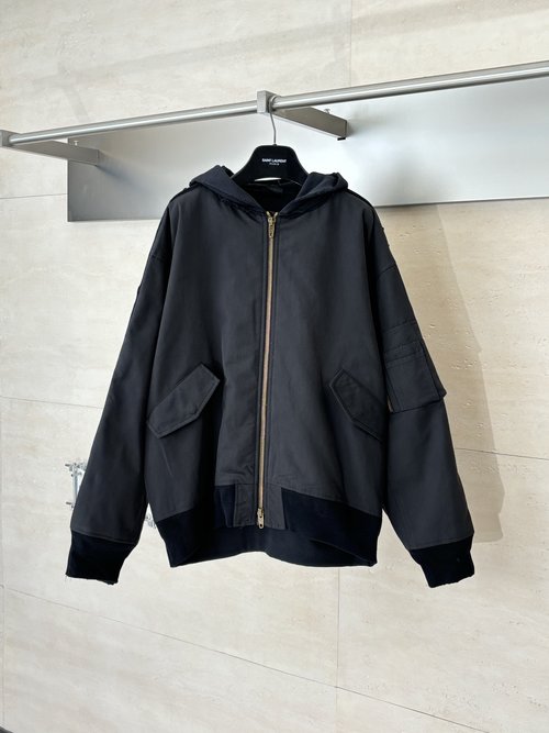 Balenciaga Heavy Cotton Jacket with Spliced Design