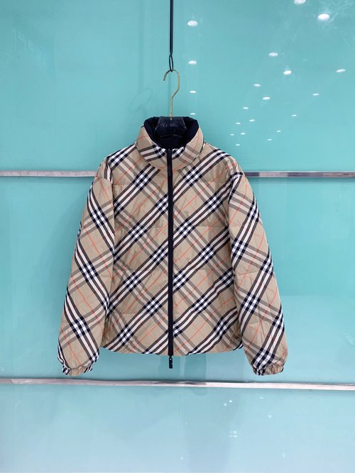 Burberry Double-sided Stand-up Collar Down Jacket, Stylish and Warm