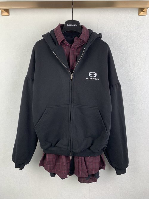 Balenciaga Multi-Piece Combination Hoodie with Art Embroidered