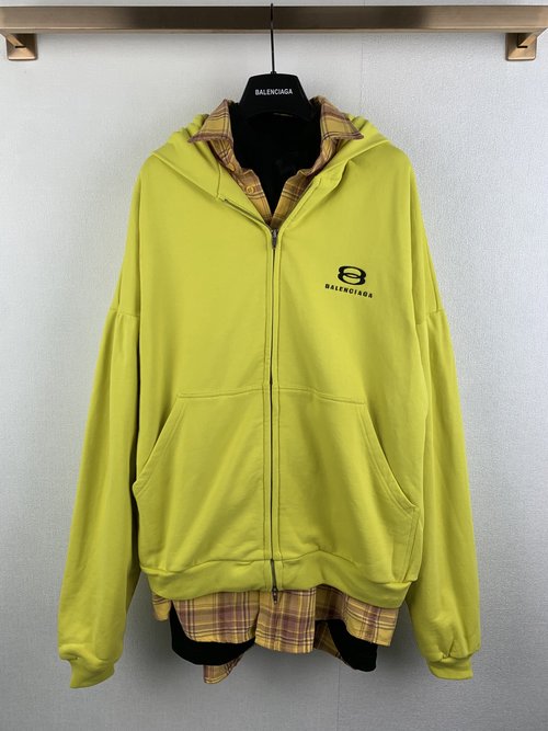 Balenciaga Multi-piece Layered Hoodie with Art Embroidery