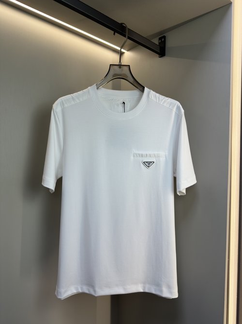 Prada Basic T-shirt with High-quality Fabric