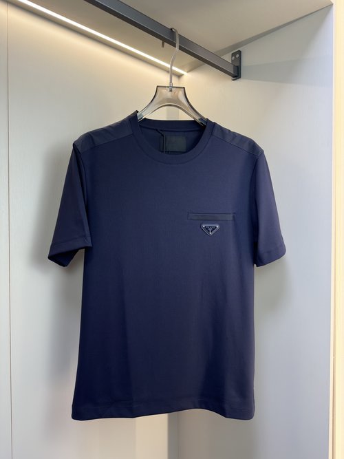 Prada Basic T-shirt with High-quality Fabric