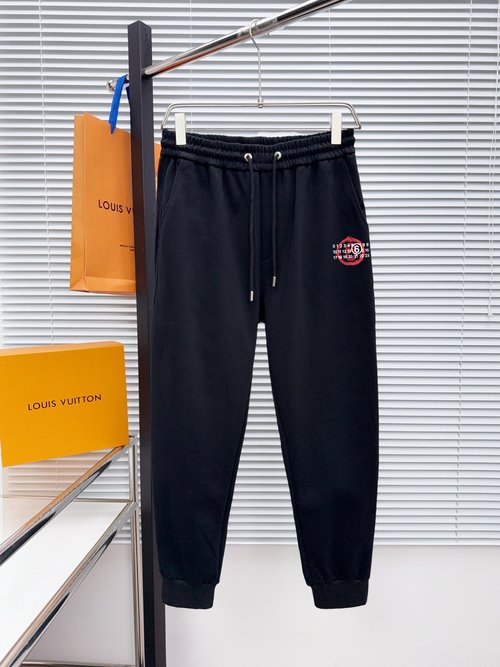 Maison Margiela Minimalist Pure Cotton Pants with Iconic Pattern