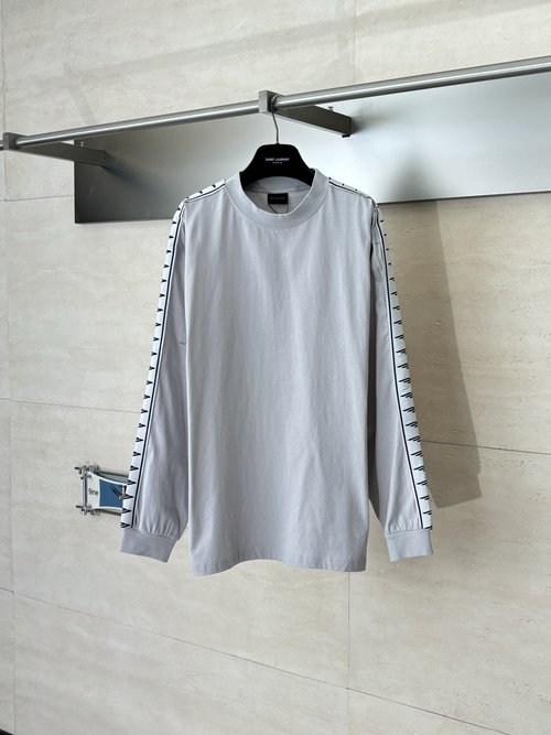 Balenciaga 3M Jacquard String Logo Long-Sleeve T-Shirt