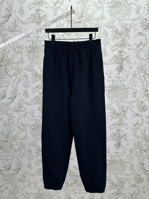 Burberry Lightweight Cotton Joggers with Equestrian Embroidered Logo