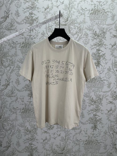 Maison Margiela Cotton T-Shirt with Handwritten Digital Logo