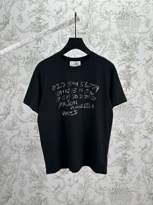 Maison Margiela Cotton T-Shirt with Handwritten Digital Logo