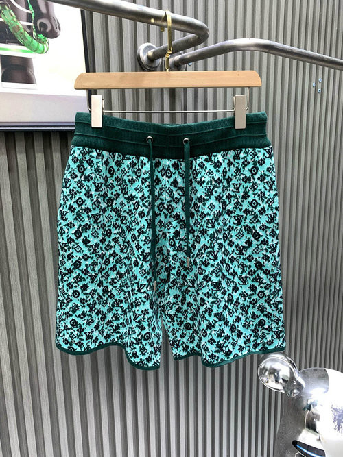 Louis Vuitton Knitted Shorts with Intricate Embroidery Pattern