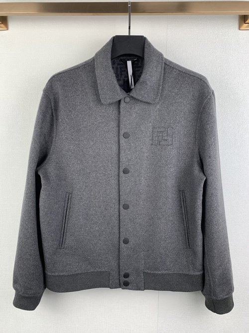Fendi Double F Wool Single-Breasted Jacket