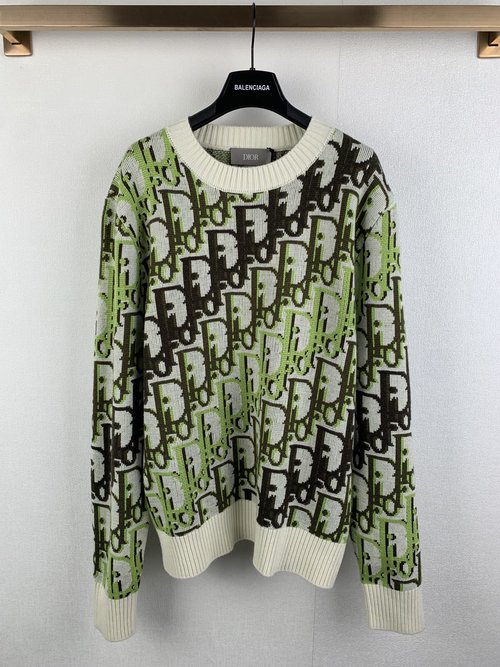Dior Printed Wool Knit Sweater