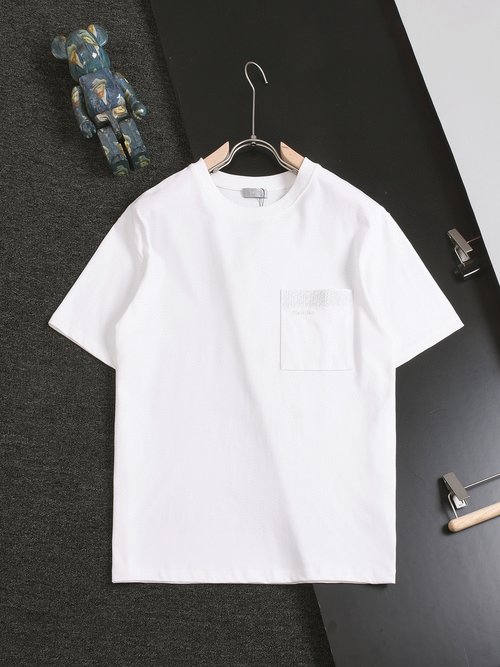 Dior Embroidered Pocket T-Shirt, All-Cotton Comfort