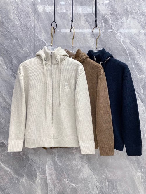 Loro Piana Detachable Hat Woolen Coat, Soft and Stylish