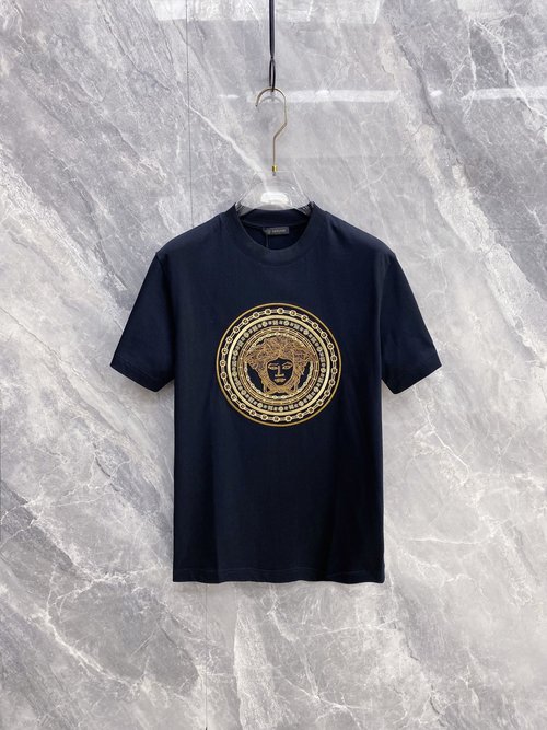 Versace New Short Sleeve Round Neck T-Shirt, Soft and Stylish