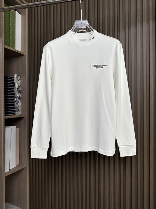 Dior Logo Patch Embroidery Baby Fleece Pullover