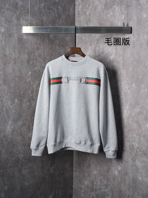 Gucci Embroidered Logo Knitted Cotton Hoodie