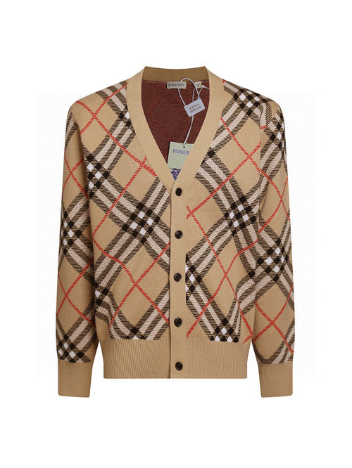 Burberry Wool Blend V-Neck Cardigan Sweater