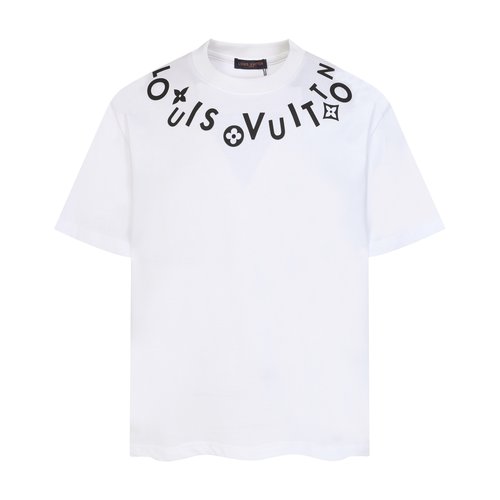 Louis Vuitton New Round Neck Short Sleeve T-Shirt in Black and White