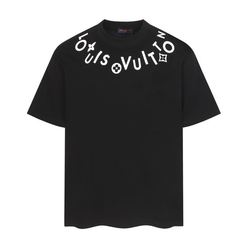 Louis Vuitton New Round Neck Short Sleeve T-Shirt in Black and White