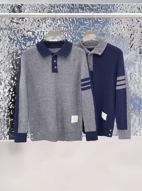 Thom Browne Knit Zippered Coat, Comfortable and Warm