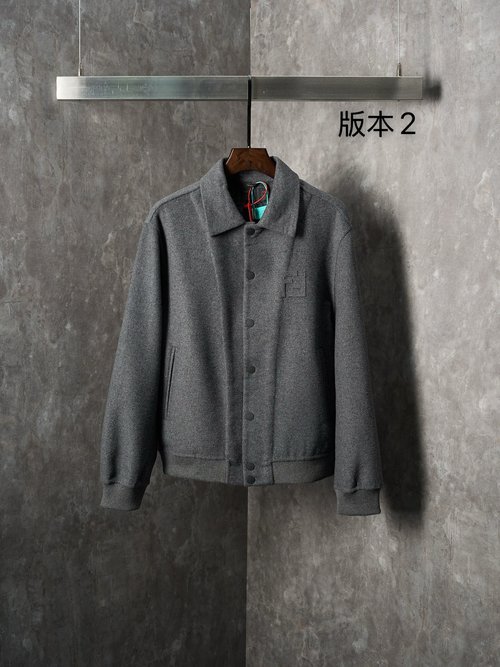 Fendi FF Embossed Wool Jacket with Luxury Craftsmanship