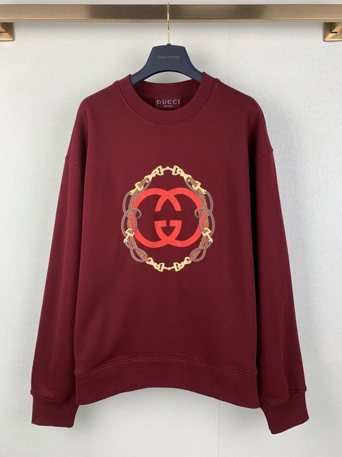 Gucci Embroidered Cotton Long Sleeve Sweatshirt with Unique Craft