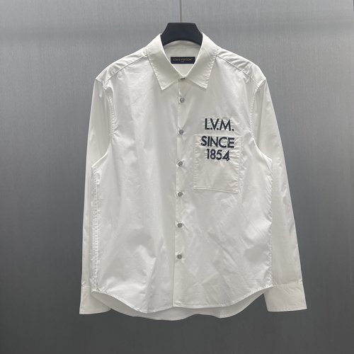 Louis Vuitton Cotton Poplin Shirt with LV Monogram Logo