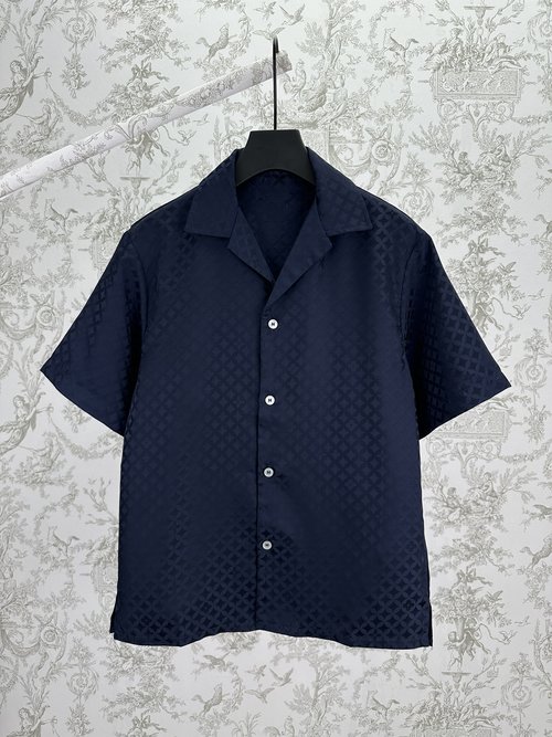 Louis Vuitton Jacquard Short-Sleeved Shirt with Dandy Monogram