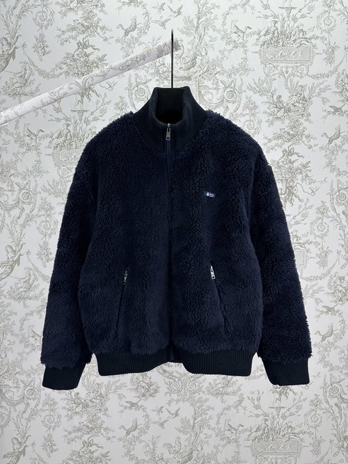 Prada Fleece Jacket with Simple Lines and Logo