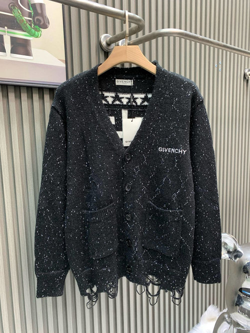 Givenchy Sequined V - neck Cardigan, Gorgeous and Slimming