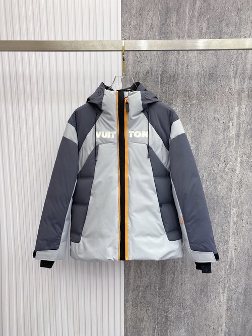 Louis Vuitton Eco-friendly Waterproof Ski Jacket with Monogram Details