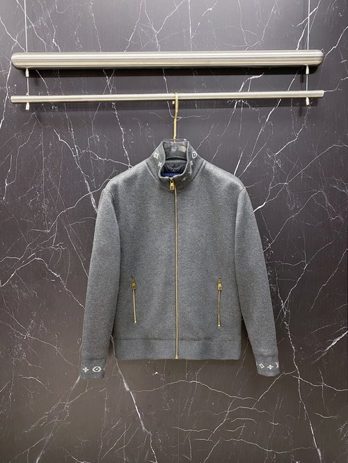 Louis Vuitton Double-knit Down Jacket with Monogram Motif