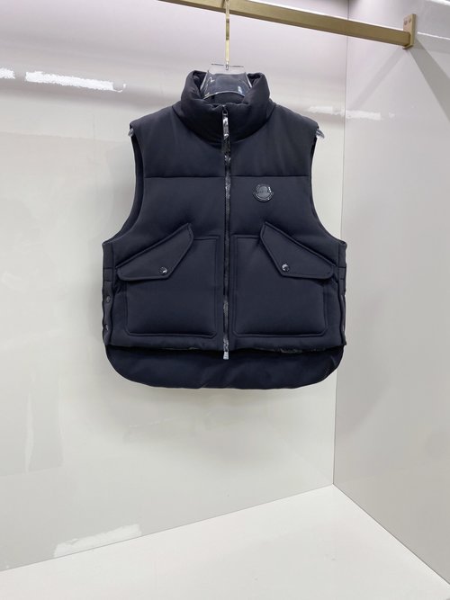 Moncler Elegant Down Vest with Adjustable Features and NFC Verification