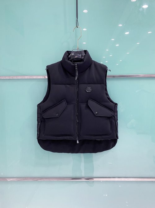 Moncler Designer Down Vest with NFC Anti-Counterfeiting Feature